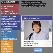 UK 1997 12 16 - A FLAVOUR OF THE LABEL - WHO DARES WINS - PAUL McCARTNEY - BEAUTIFUL NIGHT - PARLOCD 11 - PROMO CD - pic 6