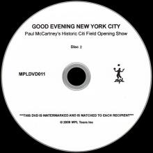 UK 2009 11 17 - GOOD EVENING NEW YORK CITY - PMcC'S HISTORIC CITI FIELD OPENING SHOW - MPLDVD011 - PROMO DVD 1 & 2 - pic 2