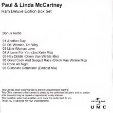 UK 2012 05 21 - PAUL & LINDA MCCARTNEY RAM DELUXE EDITION BOX SET - PROMO (5 CDR SET) - pic 9