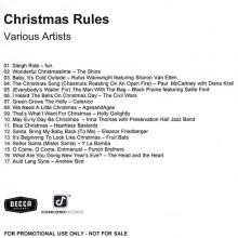 UK 2011 11 26 - THE CHRISTMAS SONG - CHRISTMAS RULES - PROMO CDR - pic 2