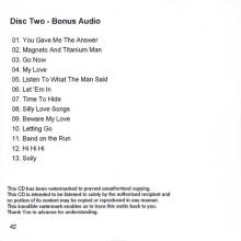 UK 2013 05 27 - WINGS OVER AMERICA (2013 REMASTER) - B - DISC TWO - BONUS AUDIO - MPL LOGO - PROMO CDR - pic 1