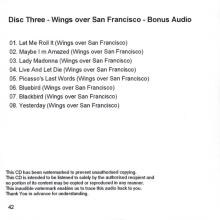 UK 2013 05 27 - WINGS OVER AMERICA (2013 REMASTER) - C - DISC THREE - WINGS OVER SAN FRANCISCO - MPL LOGO - PROMO CDR  - pic 1
