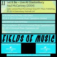 UK 2014 00 00 - PAUL MCCARTNEY - MITS AWARD 2014 MICHAEL EAVIS - FIELDS OF MUSIC - LET IT BE - EAVISMITS01⁄02 - pic 9