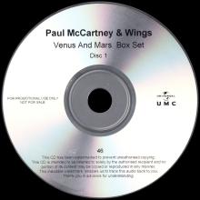 UK 2014 11 03 - PAUL MCCARTNEY & WINGS VENUS AND MARS -ARCHIVE COLLECTION - MPL - CONCORD - UNIVERSAL - HEAR MUSIC PROMO CDR - pic 7