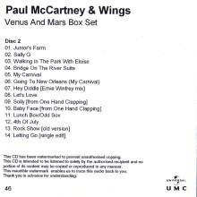 UK 2014 11 03 - PAUL MCCARTNEY & WINGS VENUS AND MARS -ARCHIVE COLLECTION - MPL - CONCORD - UNIVERSAL - HEAR MUSIC PROMO CDR - pic 4