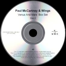 UK 2014 11 03 - PAUL MCCARTNEY & WINGS VENUS AND MARS -ARCHIVE COLLECTION - MPL - CONCORD - UNIVERSAL - HEAR MUSIC PROMO CDR - pic 8