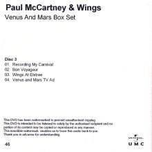 UK 2014 11 03 - PAUL MCCARTNEY & WINGS VENUS AND MARS -ARCHIVE COLLECTION - MPL - CONCORD - UNIVERSAL - HEAR MUSIC PROMO CDR - pic 6