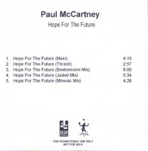 UK 2014 12 08 - PAUL MCCARTNEY - HOPE FOR THE FUTURE - FIVE TRACKS - pic 2