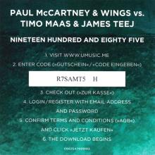 2016 05 19 A 1985 PAUL McCARTNEY & WINGS vs. TIMO MAAS & JAMES TEEJ - LC 33687 ⁄ 0602547909183 - 12 INCH - EU - pic 4