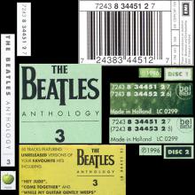 1996 uk21CDhol c The Beatles Anthology 3 - 7243 8 34451 2 7 ⁄ BEATLES CD DISCOGRAPHY UK  - pic 1