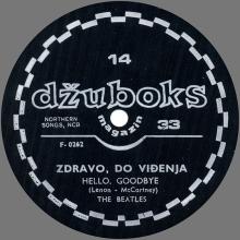yu020 Hello Goodbye ⁄ Flexi ⁄ FO 262  -BEATLES DISCOGRAPHY YUGOSLAVIA - pic 1
